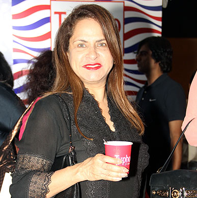 Ramola Bachan savouring the Typhoo Green Tea mocktail at Typhoo Tea Bar at Amazon India Fashion Week 2015