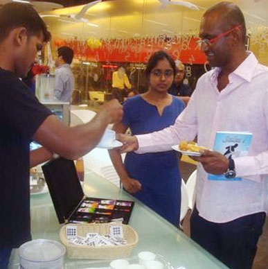 Typhoo is happy to stir a cup of our great tea for eminent dancer Lourd Vijay  - Oxford Bookstore, Bangalore