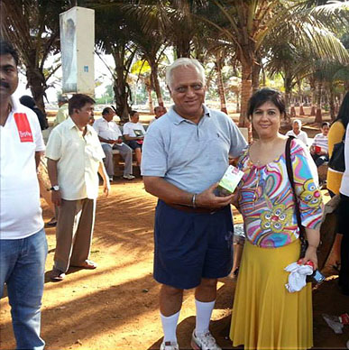 Typhoo brings smiles to K H Kuvavala, Laughter Record Holder, Limca Book of World Records and Naini Setalvad - Priyadarshini Park, Napean Sea Road